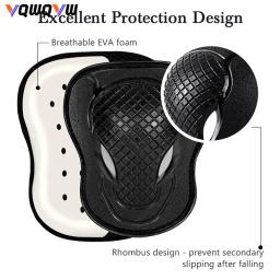 1 conjunto de joelheiras para patinação, equipamento de proteção, skate, ciclismo, sapatos de patinação, equipamento de proteção esportiva - Image 2