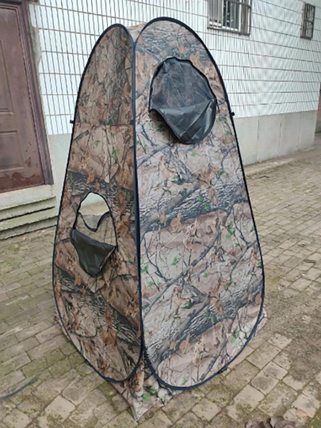 Barraca de Acampamento Camuflada Pop Up para Atividades ao Ar Livre: Ideal para Vestir, Banhar, Pesquisar e Pescar, Fácil de Transportar e Montar
