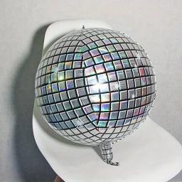4D Prata Laser Rodada Balões, Decorações do partido, Dance Floor Lâmpada, aniversário e despedida de solteiro, 6PCs, 22 em - Image 4