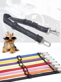 Corda de segurança reflexiva elástica, chicote de carro, trela do cão, amortecido chumbo corda, 0097Pet suprimentos - Image 2