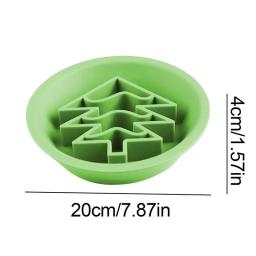 Natal tema dupla face pet alimentação tigela, alimentador lento para comida de gato, Desenhos animados, alimentação suprimentos, comida seca e úmida - Image 6