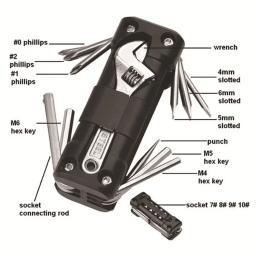 Kits de ferramentas multifuncionais para bicicleta, conjunto de ferramentas para reparo de pneus com corrente de chave de fenda, acessórios para bicicleta de estrada mtb - Image 2