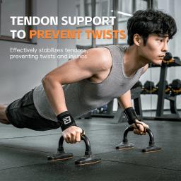 ROCKBROS-Envoltórios De Pulso Fitness Para Ginásio, Ligaduras De Pulso Ajustáveis, Protetor De Pulso, Suporte Esportivo, Manga De Proteção, Um Par - Image 4