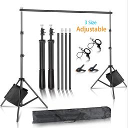 Sh fotografia fundo pano de fundo suporte imagem lona quadro sistema kit com carry case para musselina photo video studio - Image 1