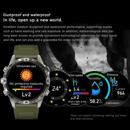 Sport Watch com monitor de freqüência cardíaca para adultos, relógio de pulso com contador de passos, assistente de voz, bússola, fitness tracker, GT45 - Image 5