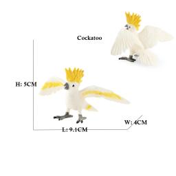 Estatueta de animais da floresta, guara, papagaio, cacatua, papagairo, pássaro, selva, estatuetas de animais, brinquedos de ação para crianças - Image 4