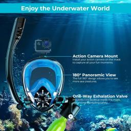 Tanque de mergulho com máscara de snorkel 0,5L Mini Polmões portáteis Cilindro de oxigênio Máscara de mergulho facial completo Sistema de respiração subaquática - Image 3