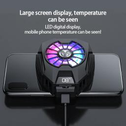 MEMO-Ventilador De Refrigeração De Jogos Móveis, Radiador De Telefone, Dissipador De Calor Cool para iPhone, Samsung, Xiaomi, Celular, Tablet, Jogo Air Cooler - Image 3