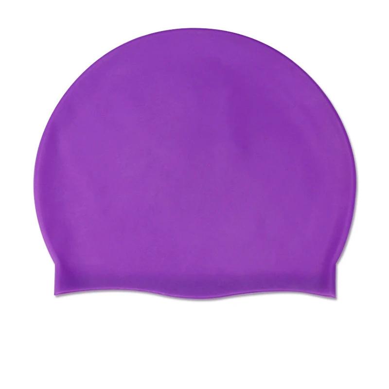 Toucas de natação para adultos, para homens e mulheres, à prova d'água, alta elasticidade, silicone, cobertura para piscina, orelhas, cabelo longo, grandes chapéus de natação, látex - Image 1