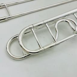 Alta qualidade bach 42go tenor bb/f trombone sliver chapeado profissional jogando instrumentos musicais com concha e bocal - Image 5