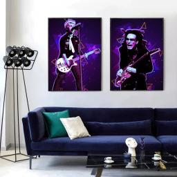 Avert pinturas de lona para Home Decor, guitarra banda famosa, cantor, músico, Tom, Petty, Avril, Lautie, cartaz, pinturas, Wall Art, fotos - Image 3