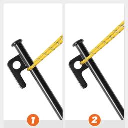 Estacas de campismo de metal não ferrugem, estaca familiar, 11 ", ferramentas de acampamento, pegas de aço resistentes - Image 3