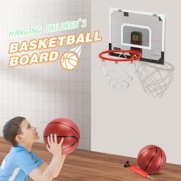 Mini basquete hoop para crianças e adultos indoor com eletrônico placar pendurado montagem na parede esporte jogo de treinamento brinquedos crianças - Image 2