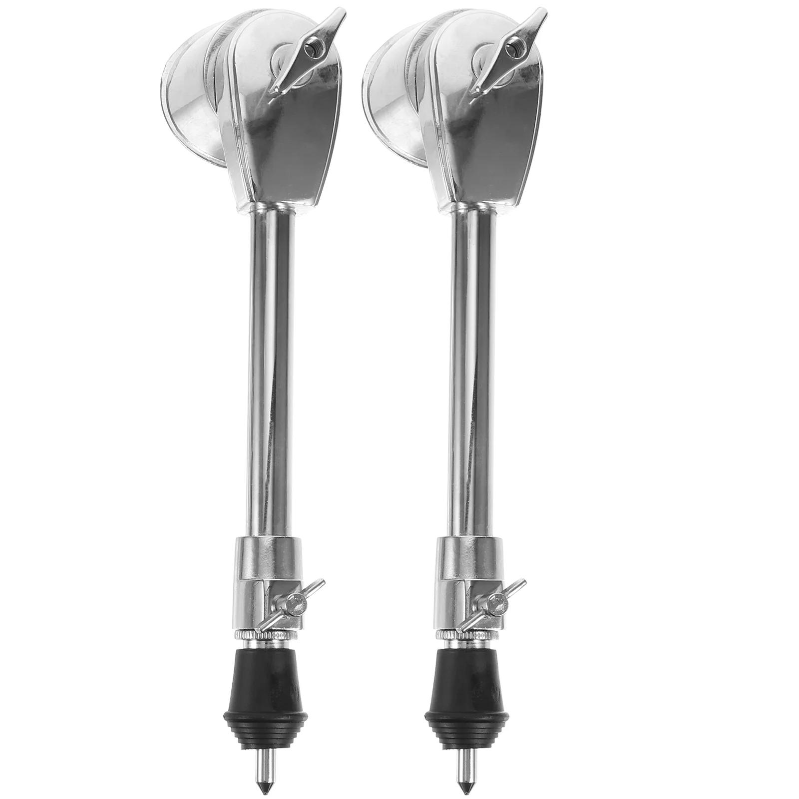 Peças duráveis instrumento de percussão, pernas criativas, kit de Bateria, alta qualidade Stands, prata acessórios, 2 pcs - Image 1