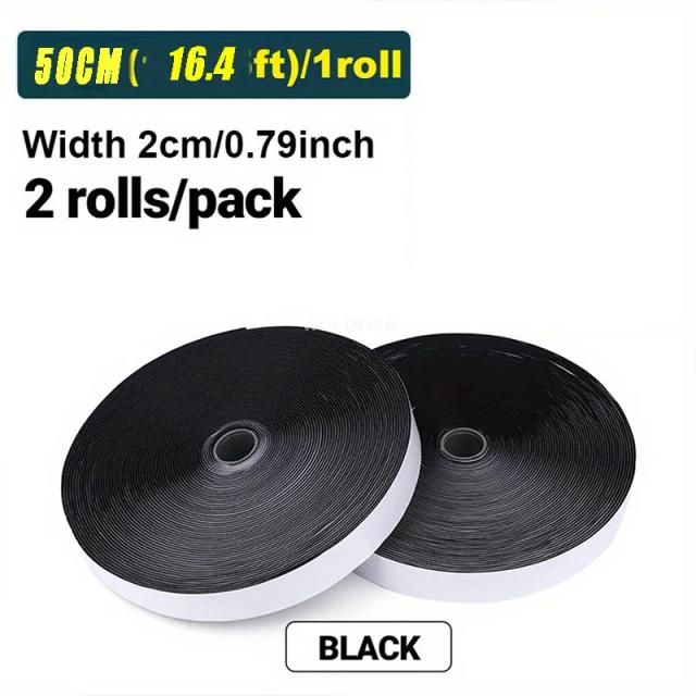 Fita Adesiva Dupla Face Magic Nylon para Fixação Forte com Gancho e Laço - Opções de 1m, 3m e 5m para DIY