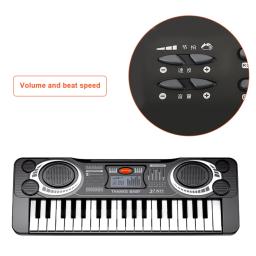 Teclado eletrônico para crianças, 61 teclas, teclado digital preto, piano elétrico, instrumento musical, presentes de aniversário para crianças - Image 3