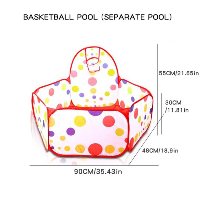 Piscina de Bolinhas Oceânicas Infantil com Cesta de Basquete 0,9M