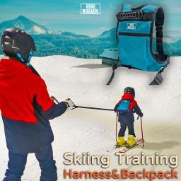 Arnês de esqui para crianças mochila ajustável cinto de treinamento de snowboard crianças controle de velocidade trela skate equipamento de treinamento criança - Image 1