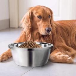 Tigela aço inoxidável para cães 448B Tigelas água para alimentos metal estável capacidade - Image 4