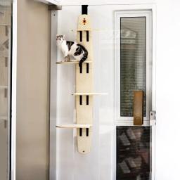 Porta multi-nível pendurada Cat Tower, Grande árvore do condomínio do projeto, Escalador inteligente do gato - Image 1