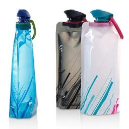 Bolsa de água dobrável ultraleve portátil, bolsa de garrafa macia, suprimentos esportivos ao ar livre, caminhadas e corrida, 700ml - Image 1