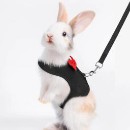 Arnês de malha macia para pequenos animais de estimação, Colete acolchoado confortável para coelhinhos cobaias esquilos e outros animais pequenos, sem puxar - Image 4
