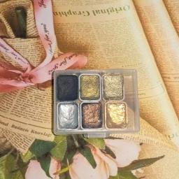Paleta metálica portátil para pintura de unhas, perolado, tinta aquarela sólida, embalados à mão, estudante arte escola suprimentos - Image 1