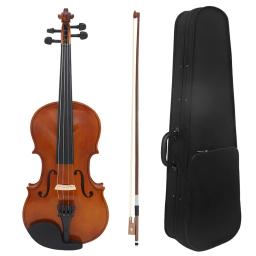 IRIN-violino de madeira maciça com estojo de pano e arco, instrumento profissional de cordas, violino para prática, 4/4, 1/2, 1/4, 1/8 - Image 1