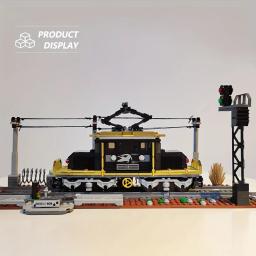 Criativo Especialista Retro Train Model Building Blocks, Crocodilo Locomotiva, Railway Brinquedos, Presentes - Image 4