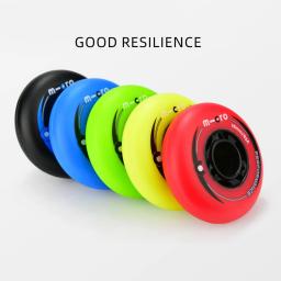 Roda PU grossa colorida para patins Slalom, rodas de skate Freestyle, "MICRO, fórmula patenteada exclusiva, 76mm, 80mm, 3.15", 85A, 4 peças - Image 4