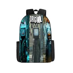 Skibidi-Mochila Sanita para Homens e Mulheres, Bolsa Escolar, Titãs, Cameraman, Lancheira, Alto-falante, TV, Estojo de Lápis, Bookbag, Kid - Image 6