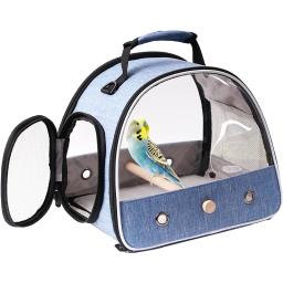 Mochila de Viagem Portátil com Janela Lateral Mochila Pet Pequena, Bolsa Dobrável para Rato e Coelho ao Ar Livre, Periquito e Pássaro - Image 5