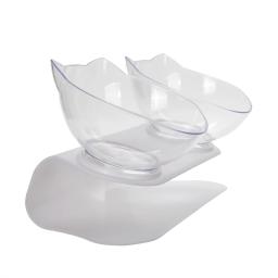Tigela de gato dupla com suporte, alimentador de comida de água antiderrapante elevado, filhote de cachorro e gatinho Pet Supplies, alimentador elevado para cães com suporte - Image 2