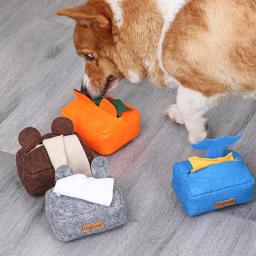 Brinquedos portáteis laváveis para animais de estimação, Esconder e procurar caixa de tecido, Snuffle Dog Toy - Image 1