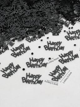 Decoração confete para festa de aniversário cor preta, 15g - Image 4