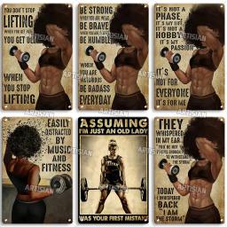 Artisian Fitness Placa De Sinal De Metal, Ginásio Lata, Cartaz Decorativo, Decoração Da Parede, Garagem, Bar, Pub, Clube, Hotel, Café, Cozinha, Casa, Lata - Image 3
