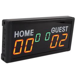 Placar Digital LED com controle remoto, eletrônico, portátil, mesa, interior, badminton, basquete, futebol, 1.8 Polegada - Image 4