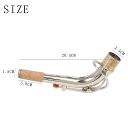 Saxofone Alto prata Bent Neck Boca, 2,5 centímetros de bronze, tubulação Bent, instrumento de sopro, substituir acessórios - Image 3