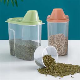 Recipiente De Armazenamento De Alimentos Para Animais De Estimação Tigela De Cachorro Alimentador De Gato, Balde, Grande Capacidade, Copo De Medição, Cão Suprimentos - Image 5