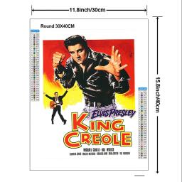 Elvis Presley Kit Pintura Diamante, 5D Cor Pintura A Óleo, DIY Arte Artesanal Mosaico, Decoração de Casa, Novo, DIY, 2022 - Image 3