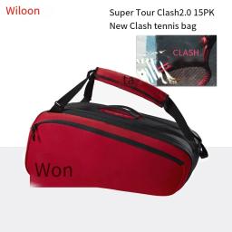 Original saco de raquete de tênis mochila acessórios do esporte das mulheres dos homens mochila esportiva pro saco atlético frança aberto clash v2 - Image 6