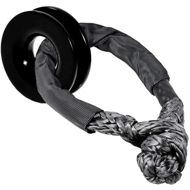 Corda Sintética para Guincho com Anel de Arrebatamento - Ideal para ATV, UTV, SUV, Off-Road, Reboque e Barcos, Disponível em 1 e 2 Polegadas