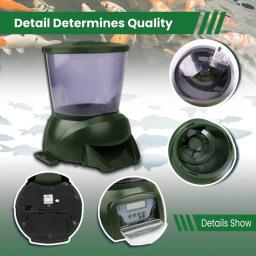 Alimentador automático de peixes com grande capacidade, dispositivo de alimentação automático alimentado por bateria, cronometrado e quantitativo - Image 5