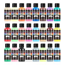 Impermeável acrílico couro pintura conjunto, DIY arte artesanato, projeto sapatos, kit de pintura para assento de carro, bolsa lona, sofá jaquetas, 24pcs - Image 2