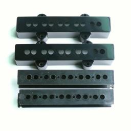 Preto 5 cordas Jazz Bass captador capas, pescoço e posições de ponte de Donlis, peças de guitarra, 2pcs por conjunto - Image 1