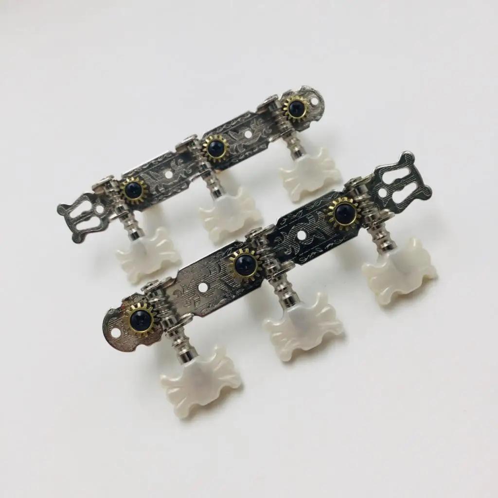 1 par de afinadores de guitarra, afinadores de máquina, cabeça de máquina branca para guitarra clássica - Image 1