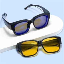 Nova moda polarizada óculos de sol cobrir sobre miopia óculos de prescrição portátil das mulheres dos homens do vintage pesca condução óculos - Image 6
