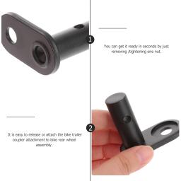 Engate de aço para reboque de bicicleta, assentos infantis, reboque, carrinho, trailer, acoplador, acoplador angular, roda traseira de bicicleta - Image 2