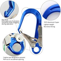 35kn escalada ao ar livre mosquetão sobrevivência engrenagem montanhismo downhill gancho de segurança fivela trabalhando em equipamentos de altura 핑 핑 - Image 2
