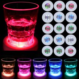 80//20/1 pçs garrafa luminosa adesivos luzes 6cm led coaster lâmpadas para barra de natal ktv festa de casamento cocktail bebida copos vaso decoração - Image 2